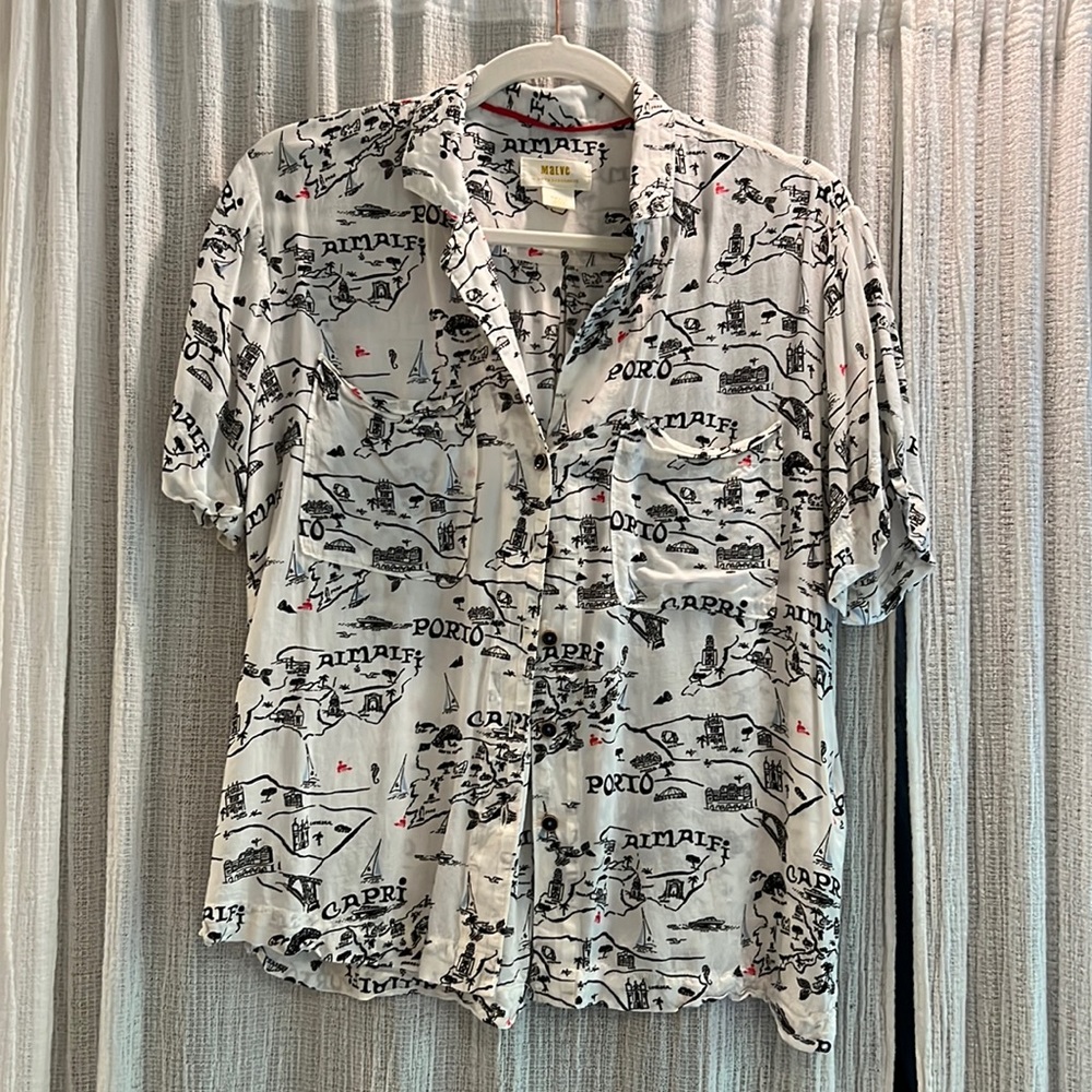 Maeve Bon Voyage Button Down